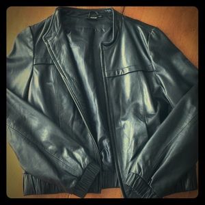 Leather Bomber Jacket